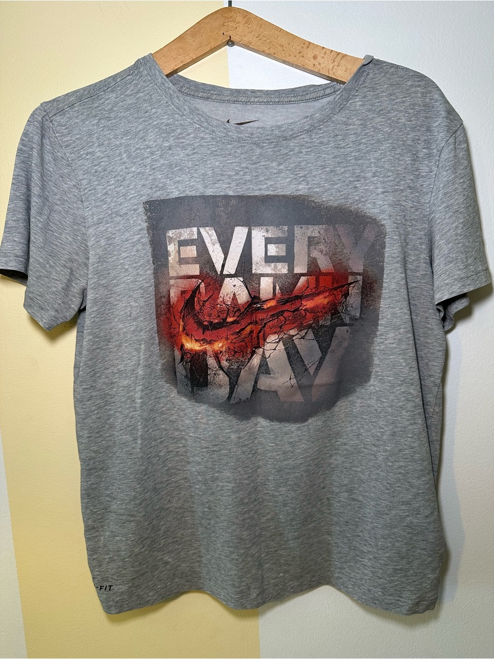 Nike Dri-FIT Every Damn Day Graphic T-Shirt Mens Medium Heather Grey